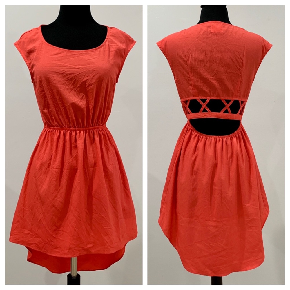 NWOT GODDESS WING Coral Dress
